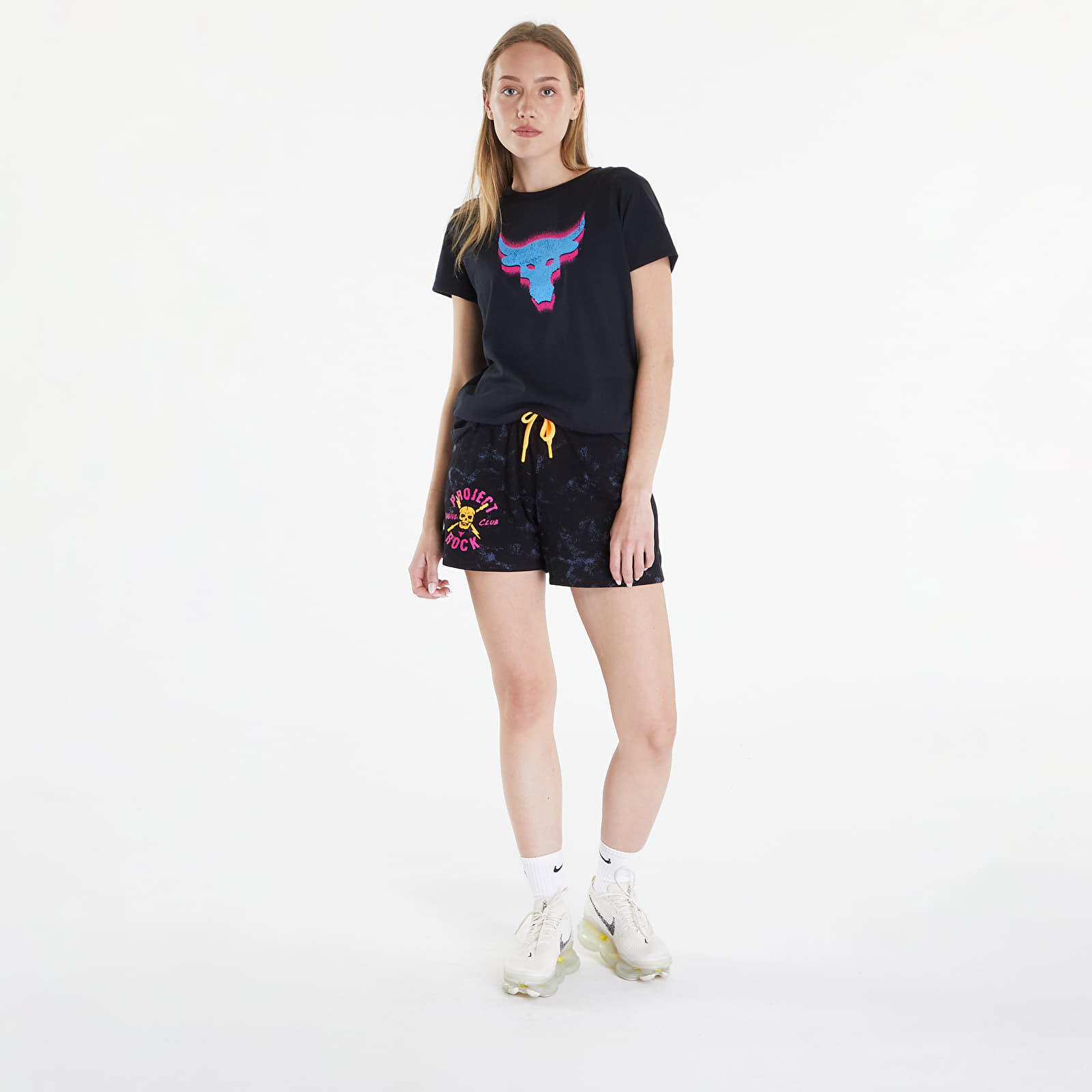 Camisetas Under Armour Project Rock W Underground Core T Black/ Viral Blue