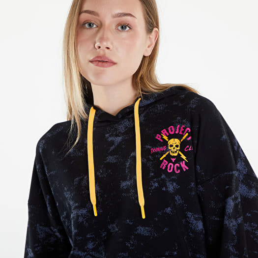 Sweatshirts Under Armour Project Rock W Underground Terry Hoodie Black Nova Orange Black Queens
