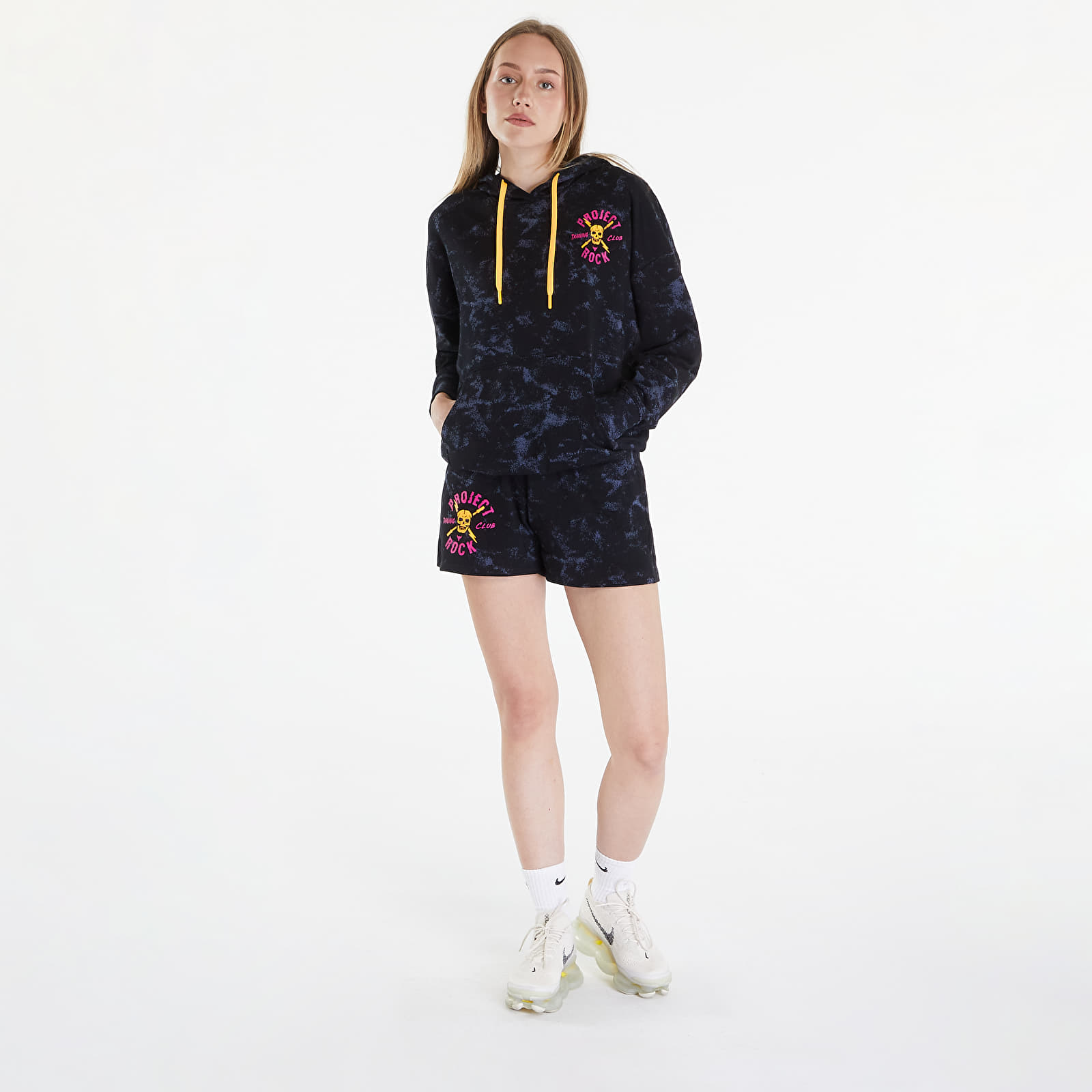 Sudaderas Under Armour Project Rock W Underground Terry Hoodie Black/ Nova Orange/ Black