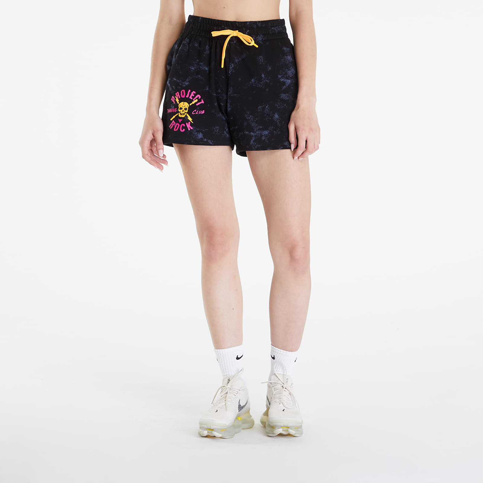 Kratke hlače Under Armour Project Rock Underground Terry Short Black/ Nova Orange/ White