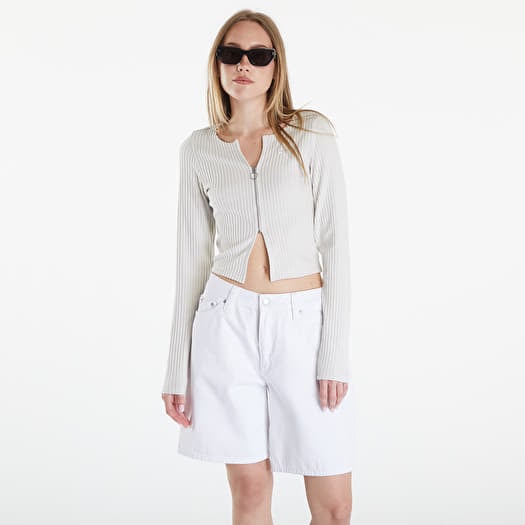 T-shirt Nike Sportswear Chill Knit Women's Slim Full-Zip Ribbed Cardigan Light Orewood Brown/Light Orewood Brown