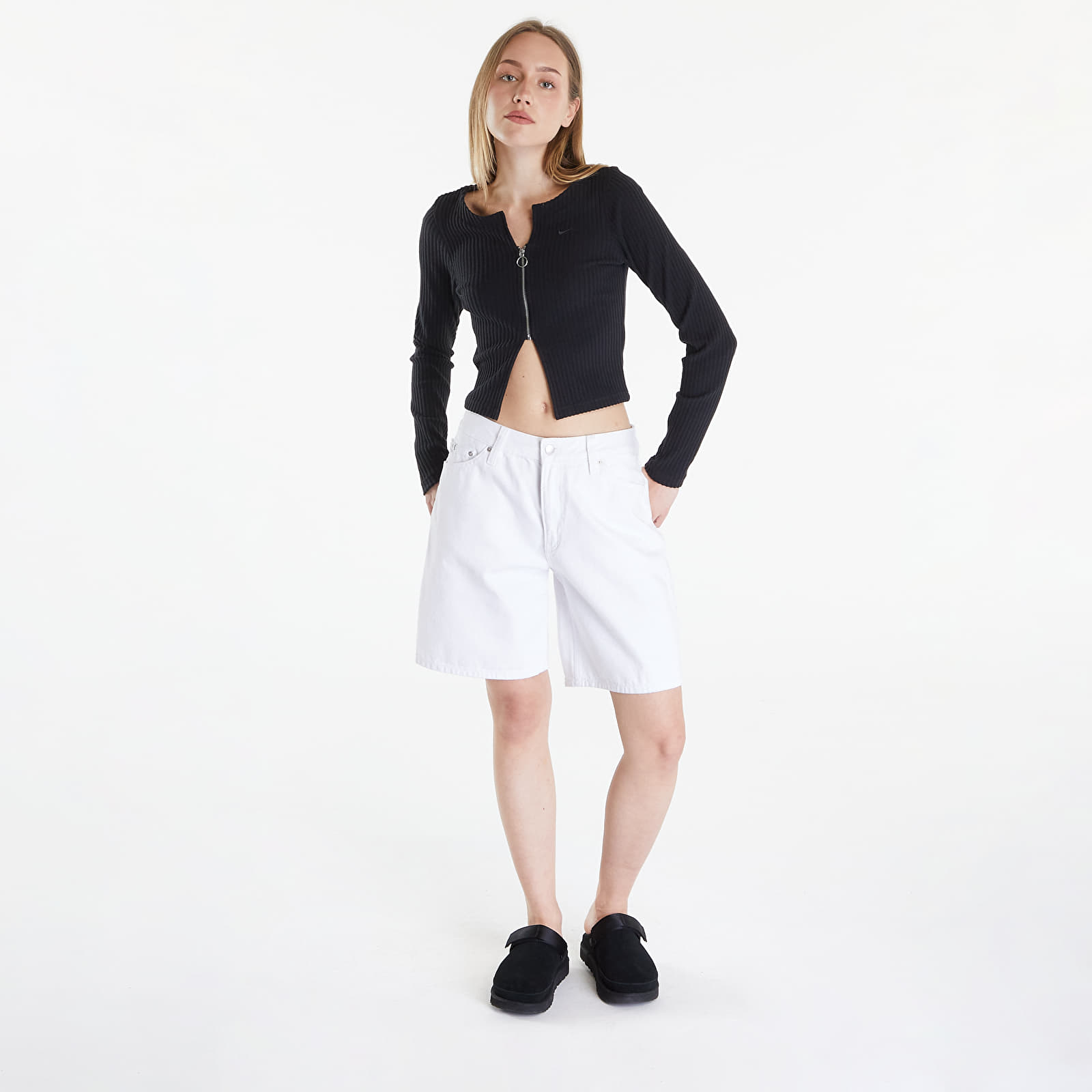 T-shirts Nike Sportswear Chill Knit Women's Slim Full-Zip Ribbed Cardigan Black
