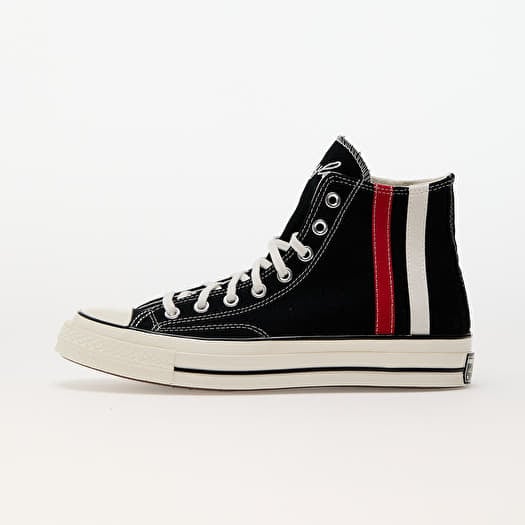 Red and black converse sneakers on sale