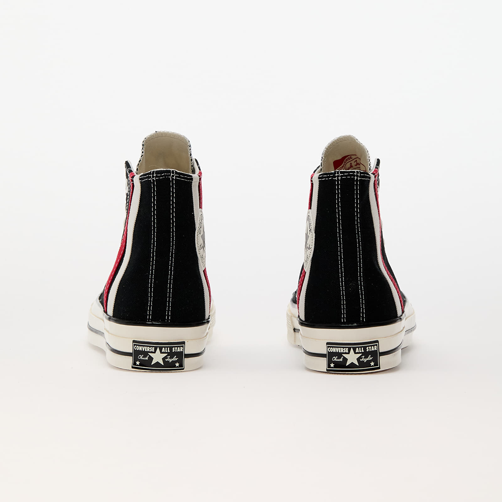 Men s sneakers and shoes Converse Chuck 70 Archival Stripes Black Red Vintage White Queens