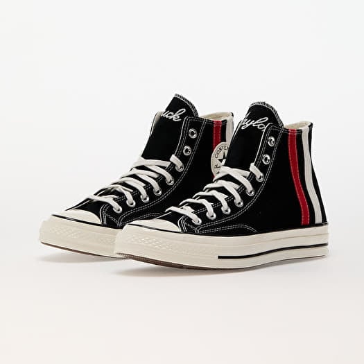 Men s sneakers and shoes Converse Chuck 70 Archival Stripes Black Red Vintage White Queens