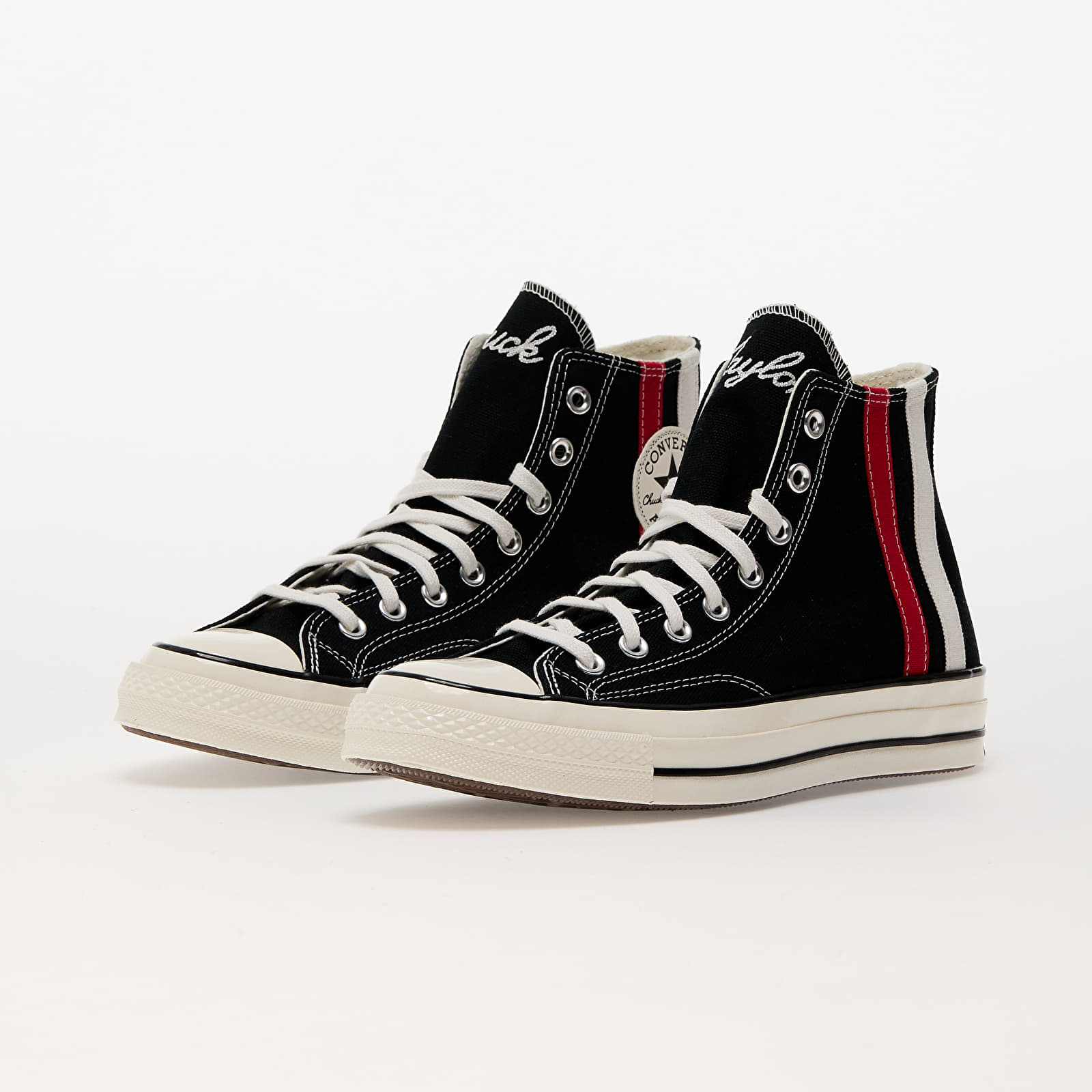 Men's sneakers and shoes Converse Chuck 70 Archival Stripes Black/ Red/ Vintage White