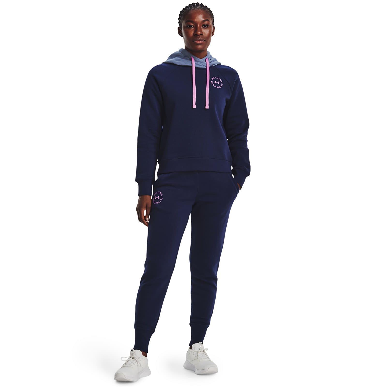 Säärised Under Armour Rival Fleece Crest Joggers Midnight Navy