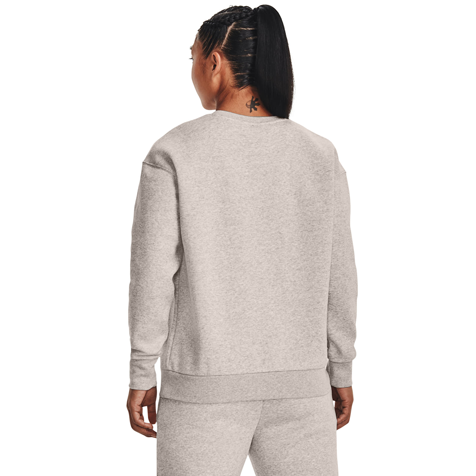 Sudaderas Under Armour Essential Fleece Crew Ghost Gray Light Heather