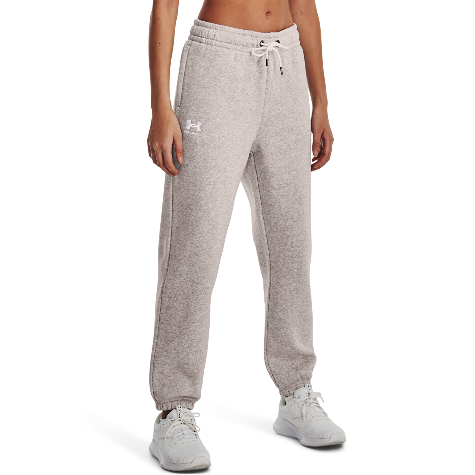 Leggings Under Armour Essential Fleece Joggers Ghost Gray Light Heather Queens