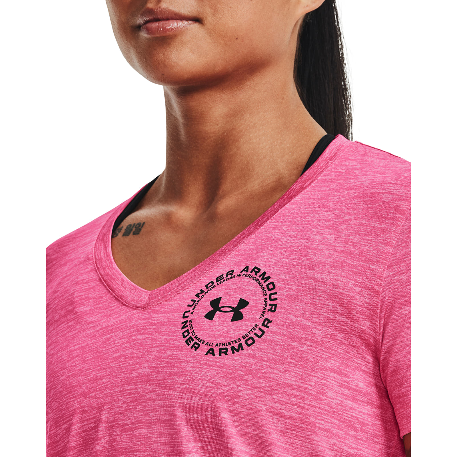 majice kratkih rukava Under Armour Tech Twist Lc Crest Ssv Pink Punk
