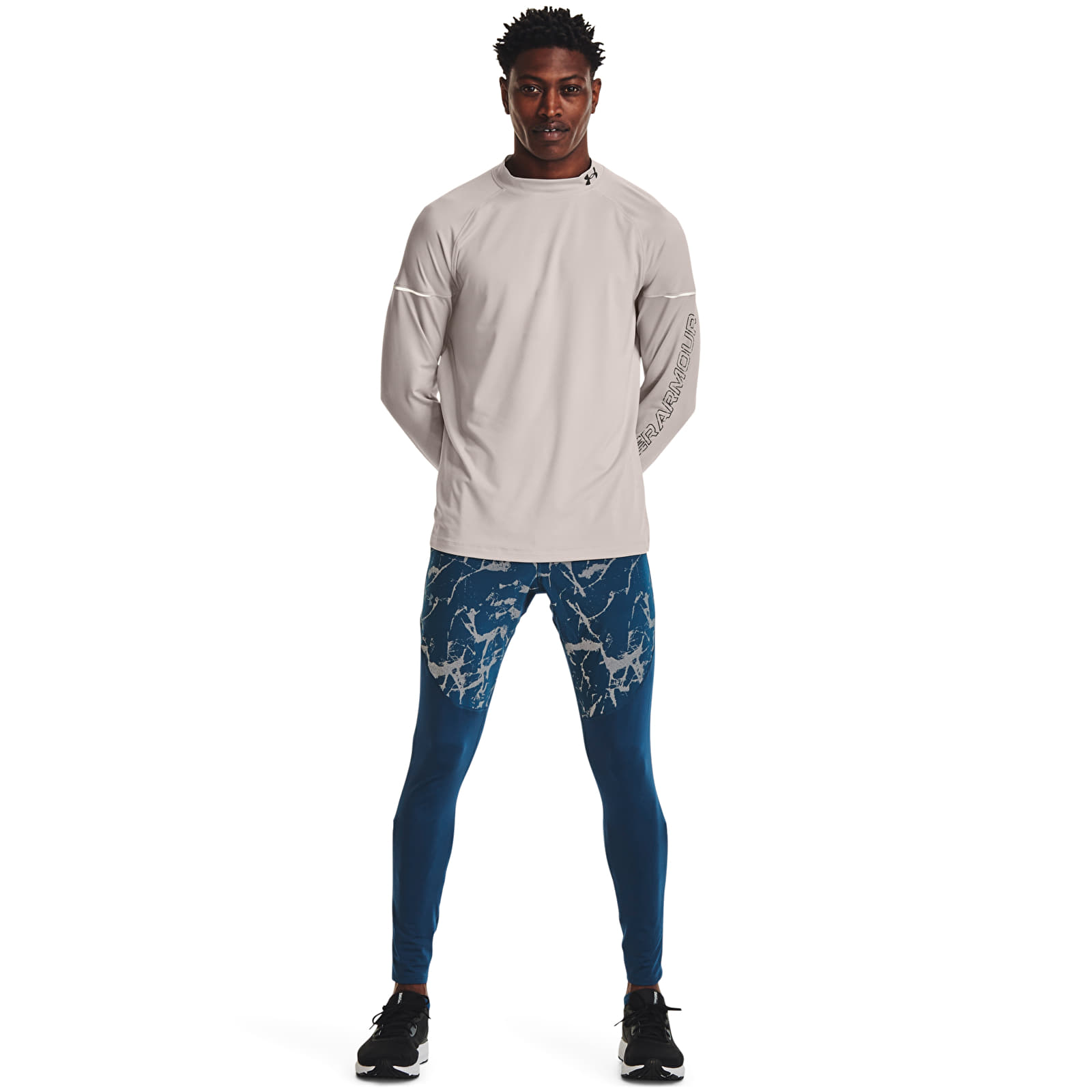 Säärised Under Armour Outrun The Cold Tight Petrol Blue