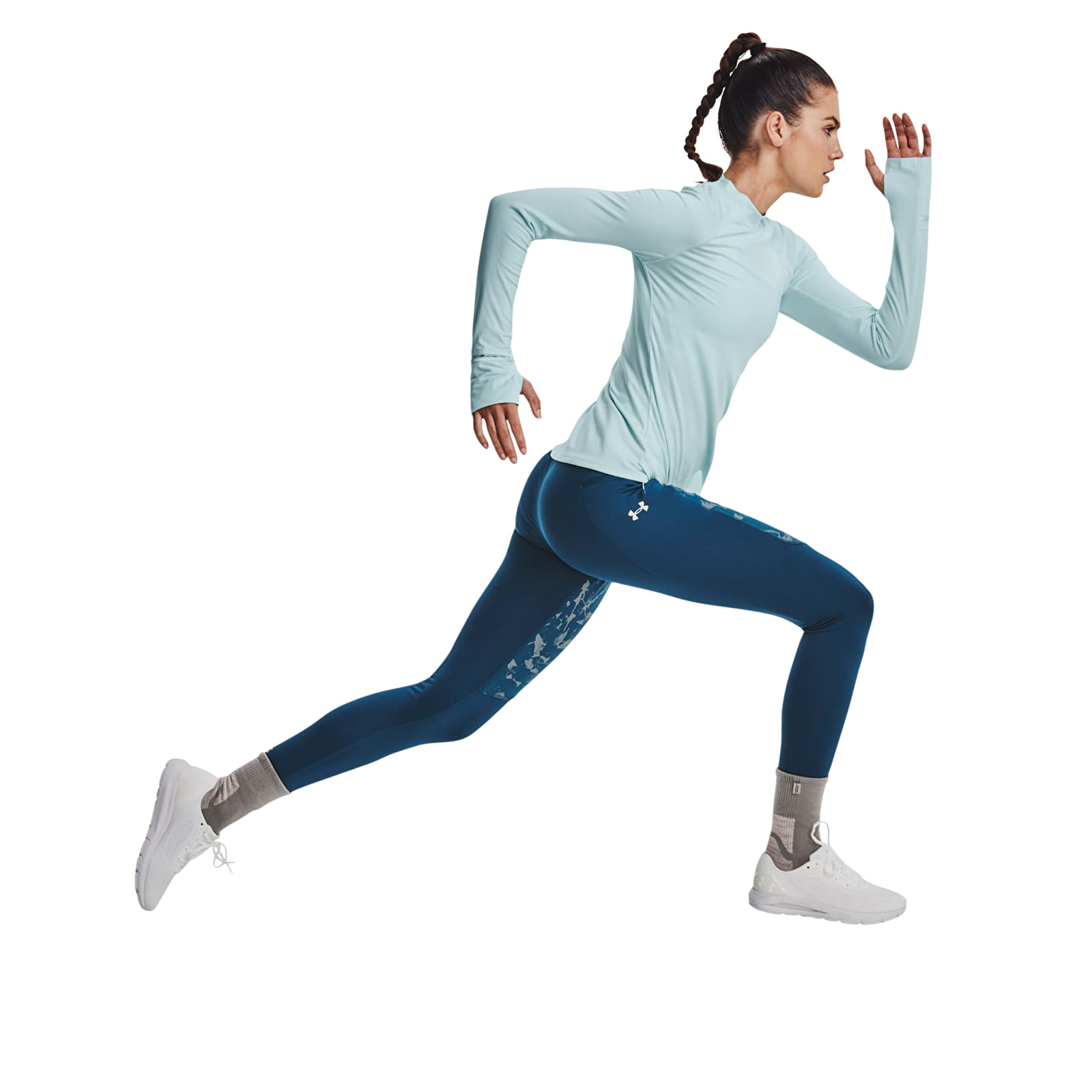 Säärised Under Armour Outrun The Cold Tight Ii Petrol Blue