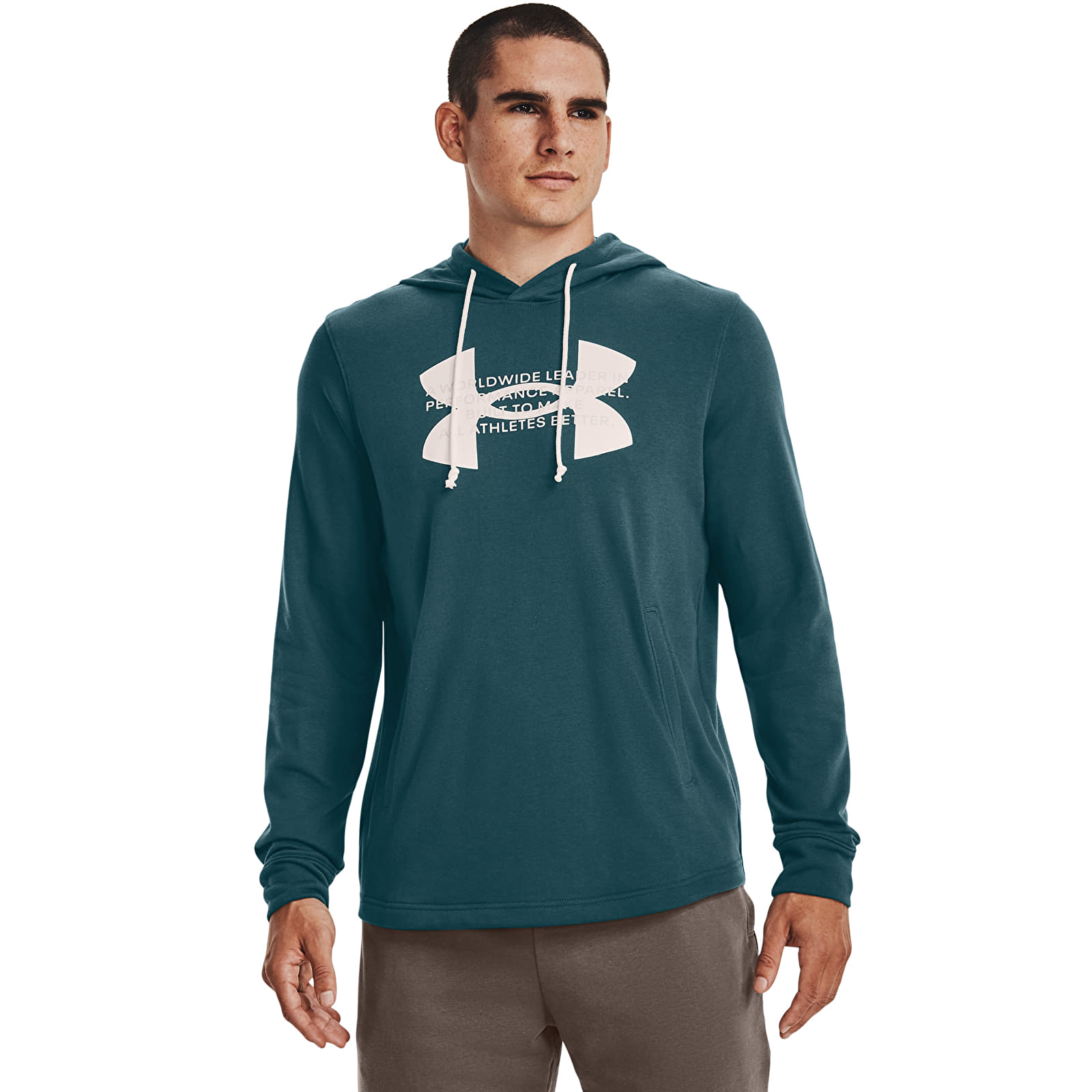 Hanorace Under Armour Rival Terry Logo Hoodie Tourmaline Teal