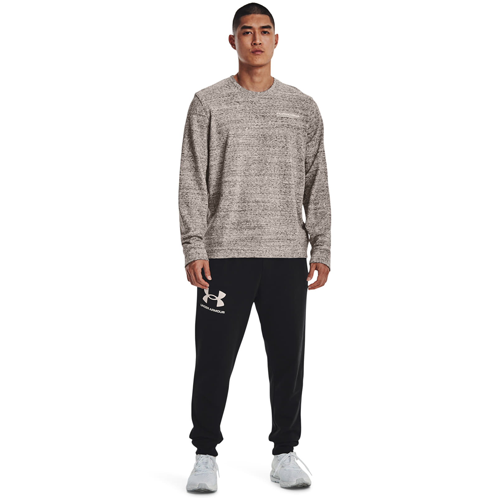 Hoodies and sweatshirts  Under Armour Rival Terry Logo Crew Onyx White