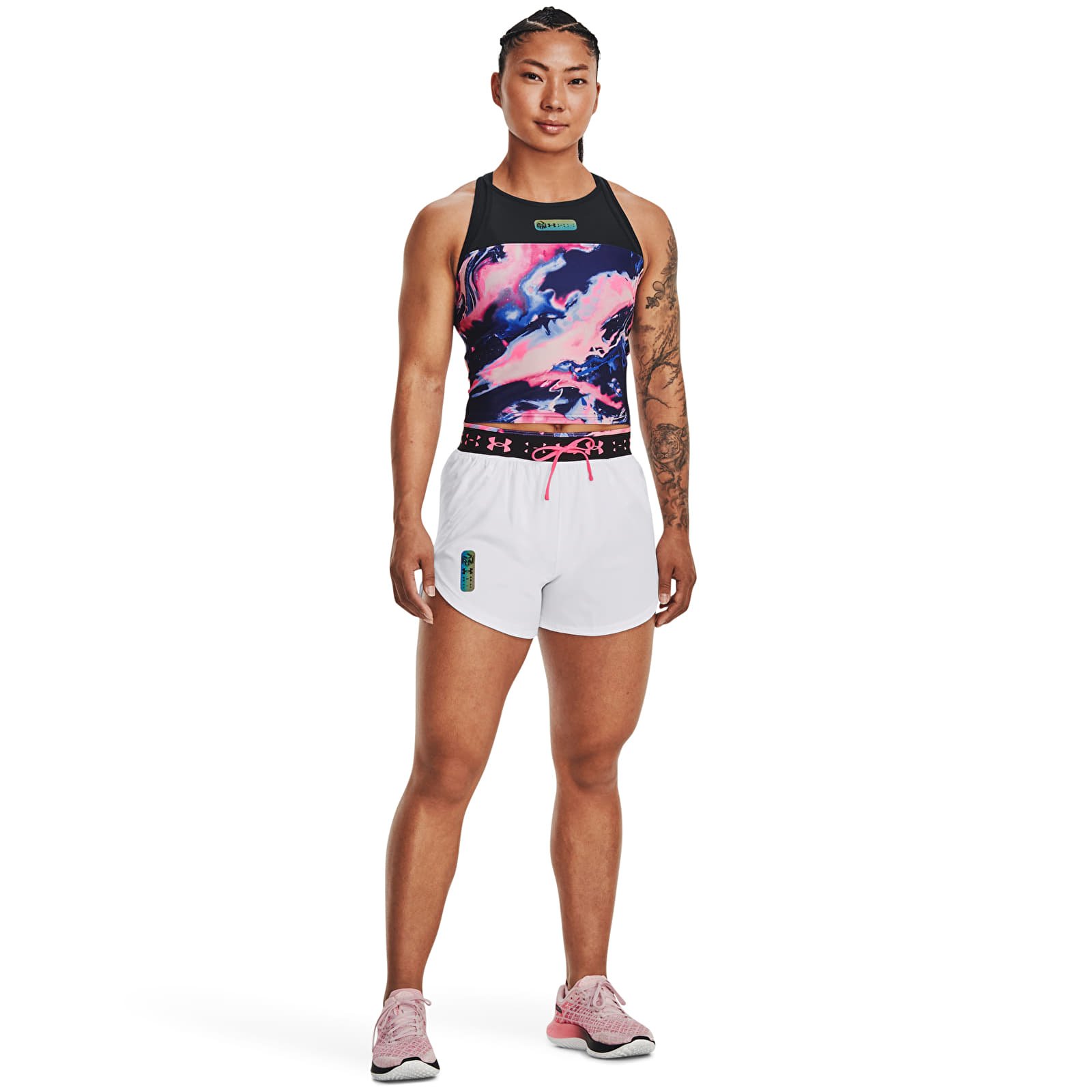 Kraťasy Under Armour Run Anywhere Hi Short White