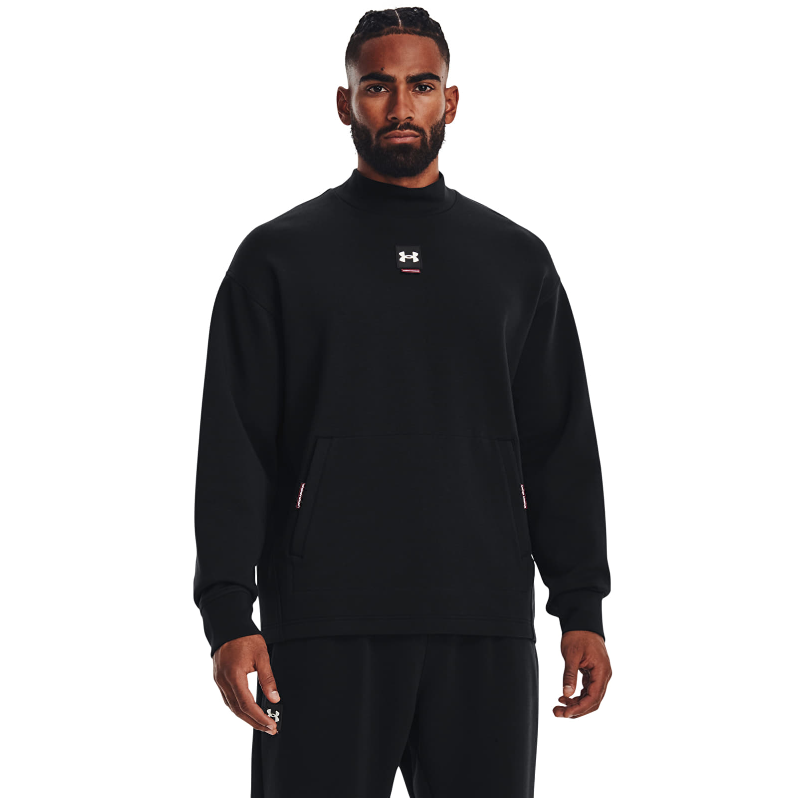 Dukserice Under Armour Summit Knit Mock Black