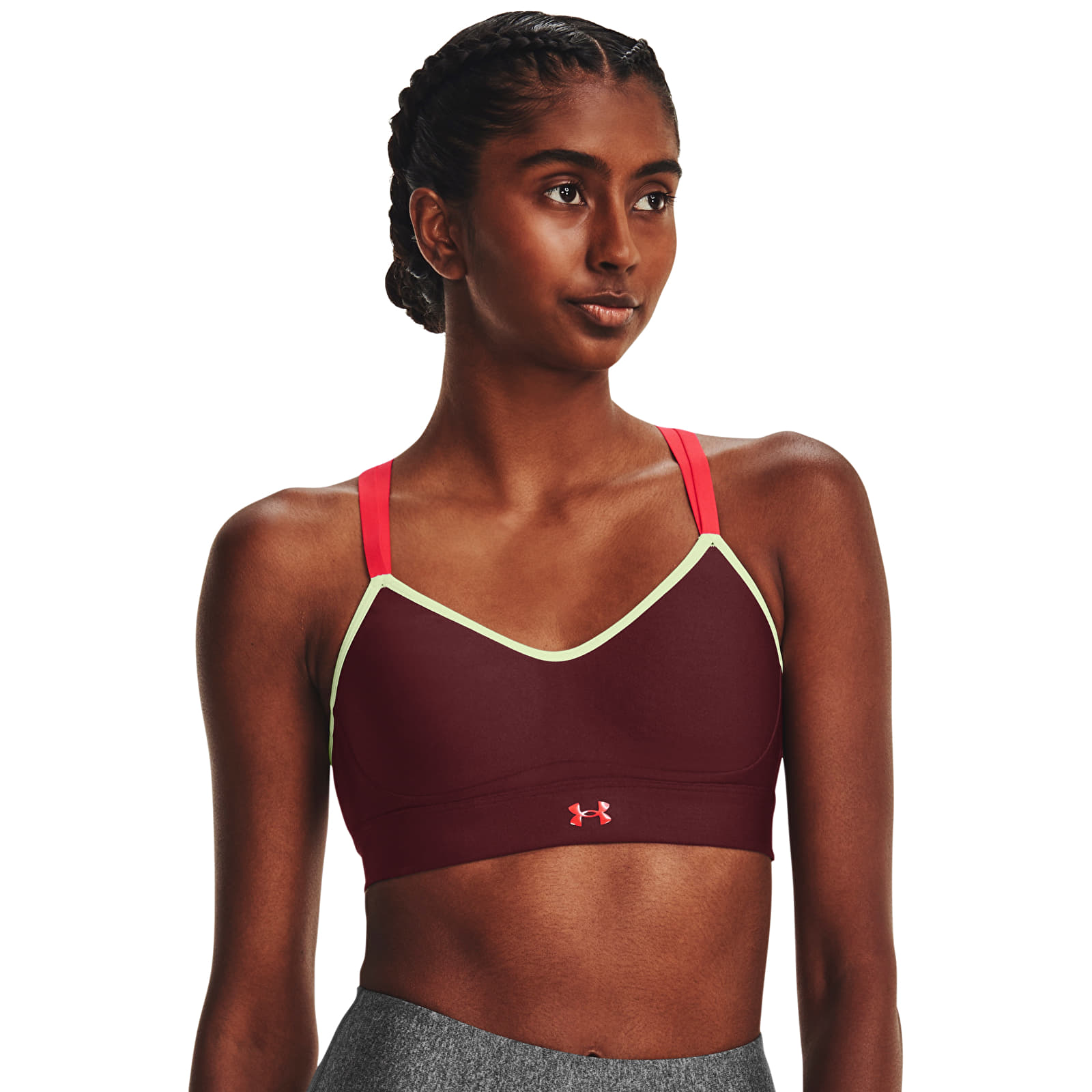 Biustonosze Under Armour Infinity Low Strappy Chestnut Red