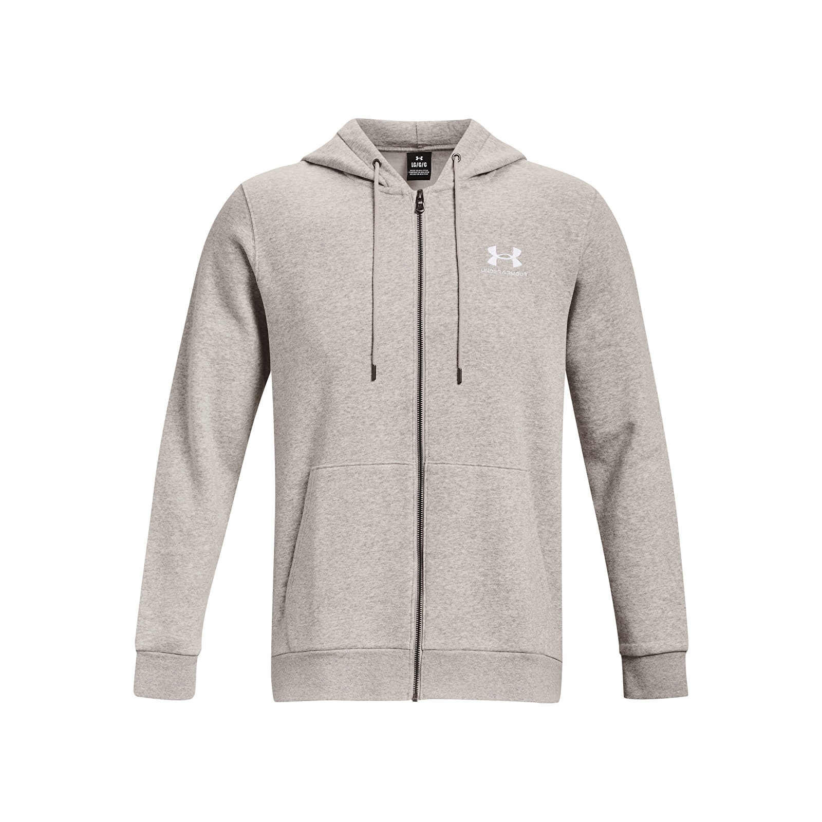 Sweatshirts Under Armour Essential Fleece Fz Hood Ghost Gray Medium Heather