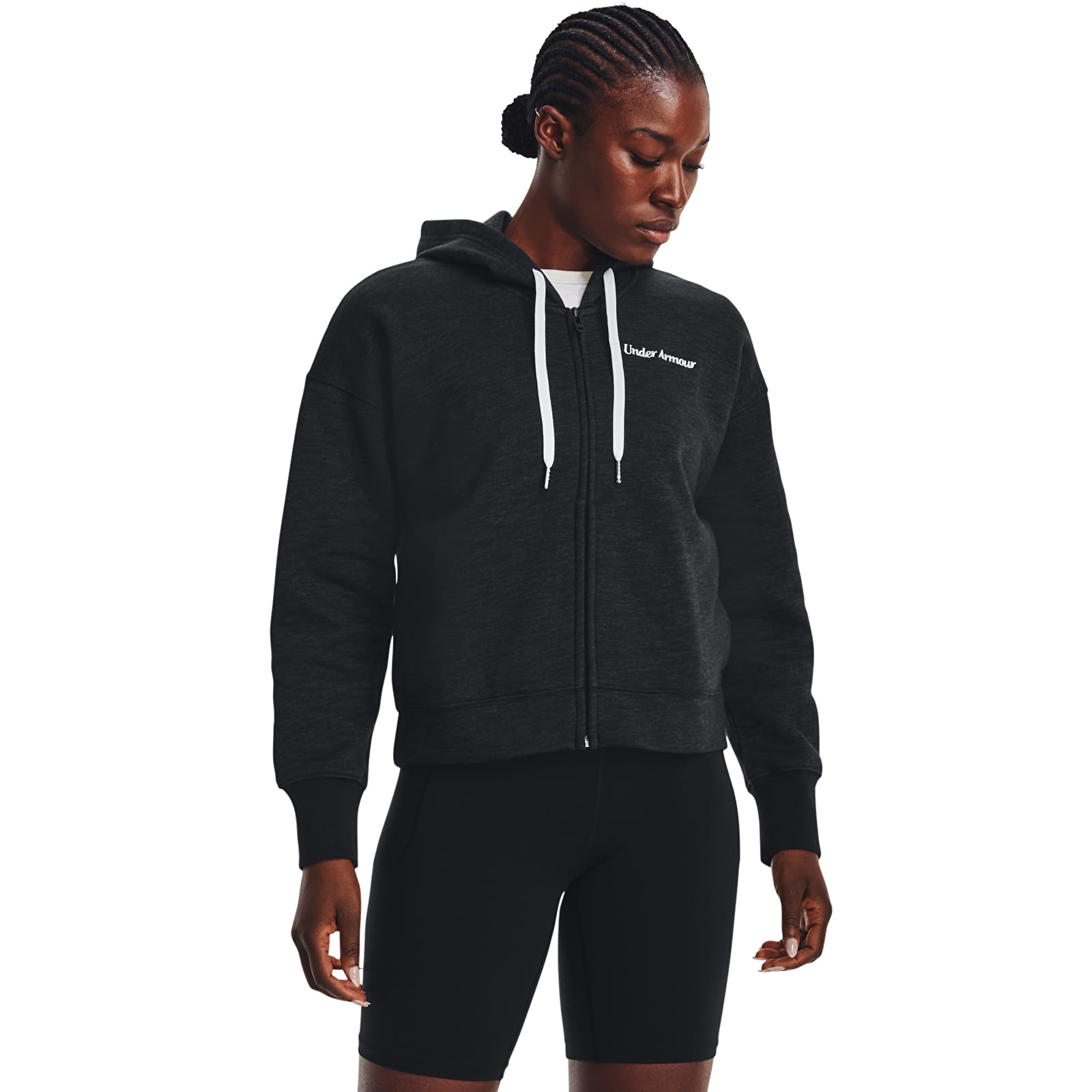 Регланы и толстовки Under Armour Essential Script Fz Black