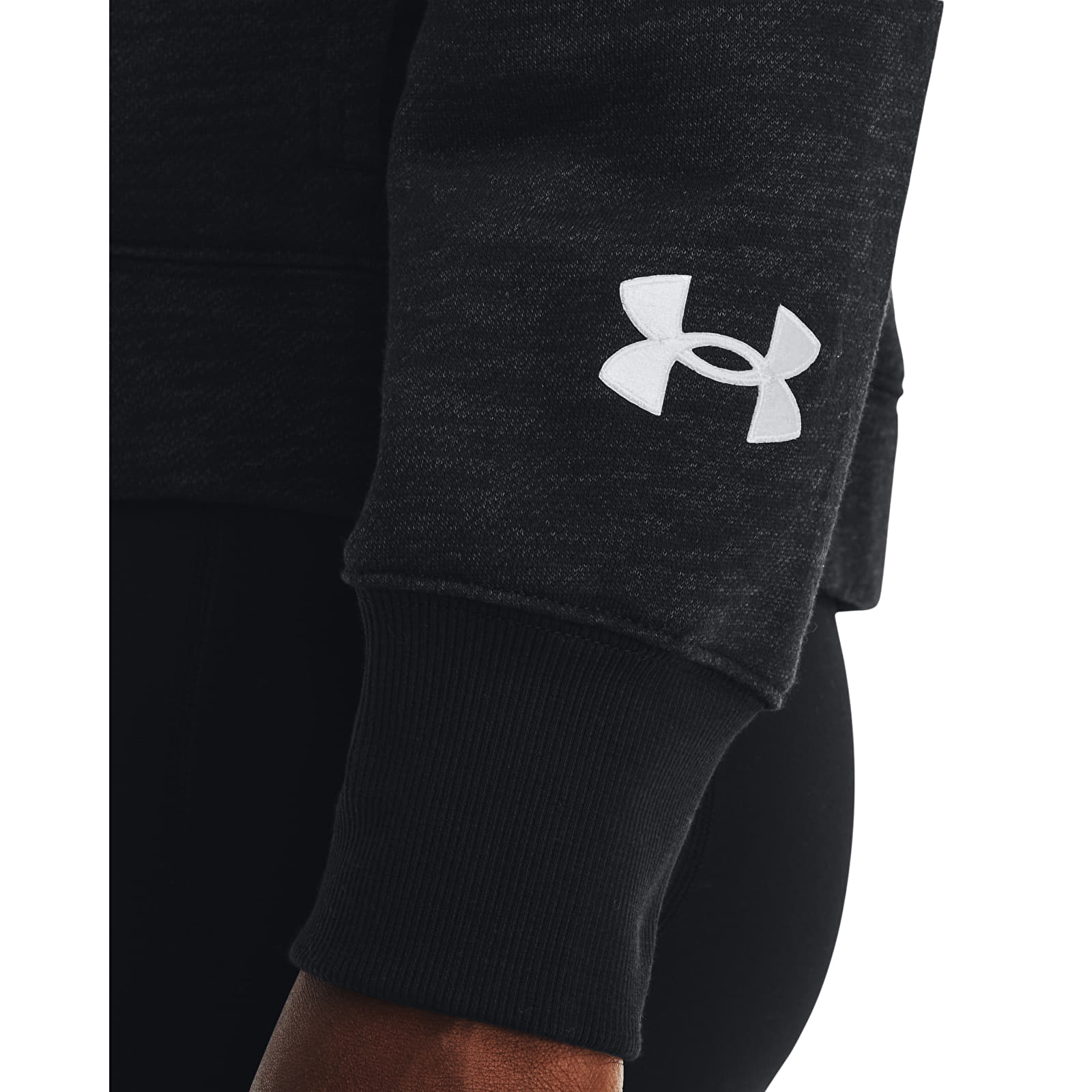 Регланы и толстовки Under Armour Essential Script Fz Black