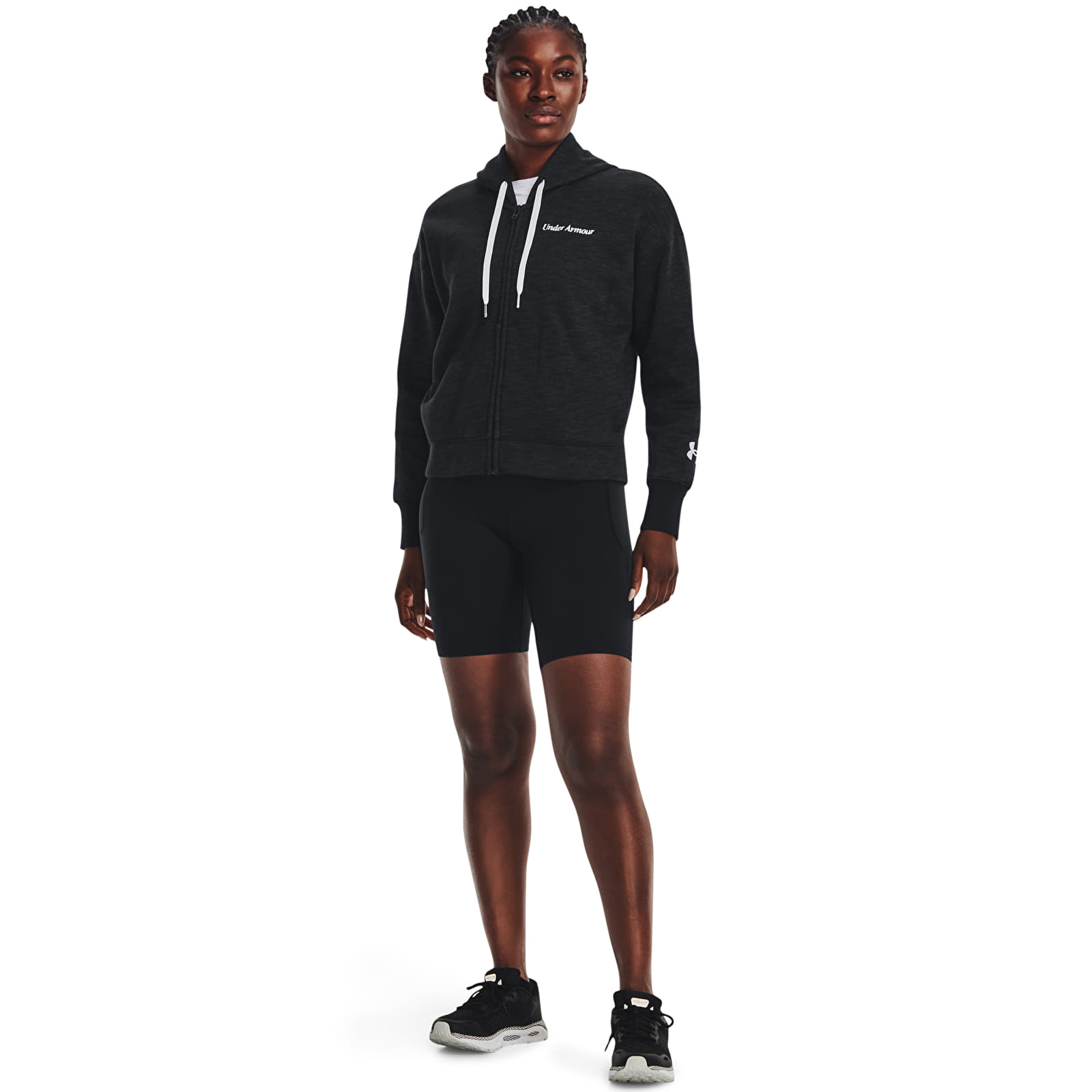 Регланы и толстовки Under Armour Essential Script Fz Black