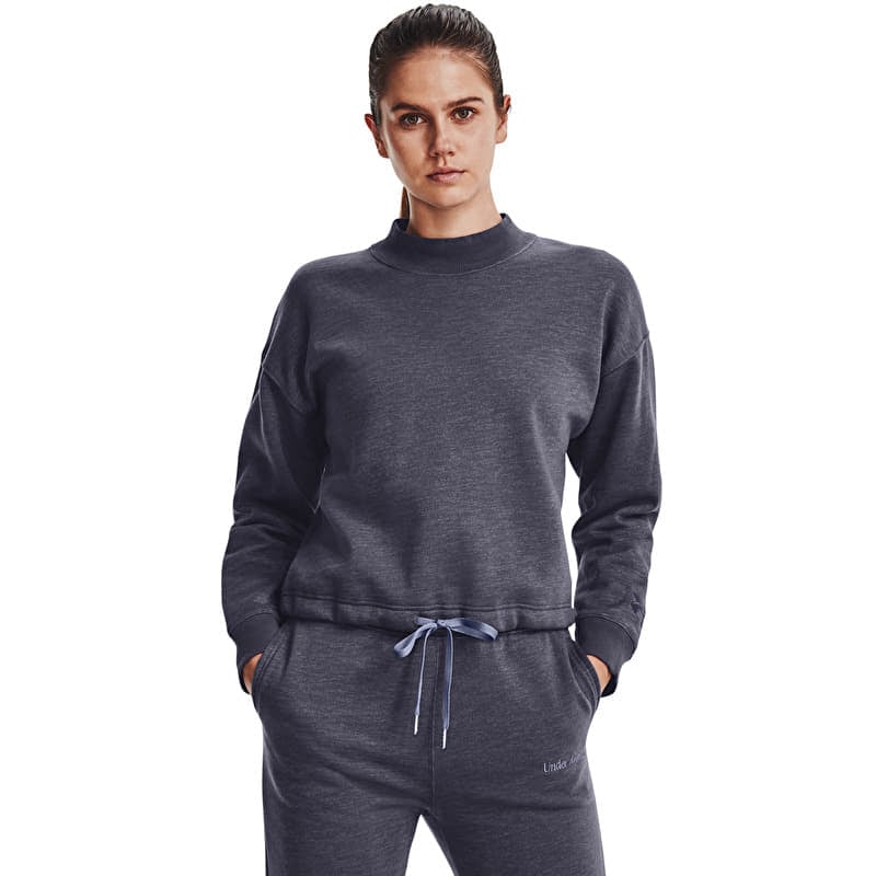 Mikina Under Armour Essential Script Crew Tempered Steel