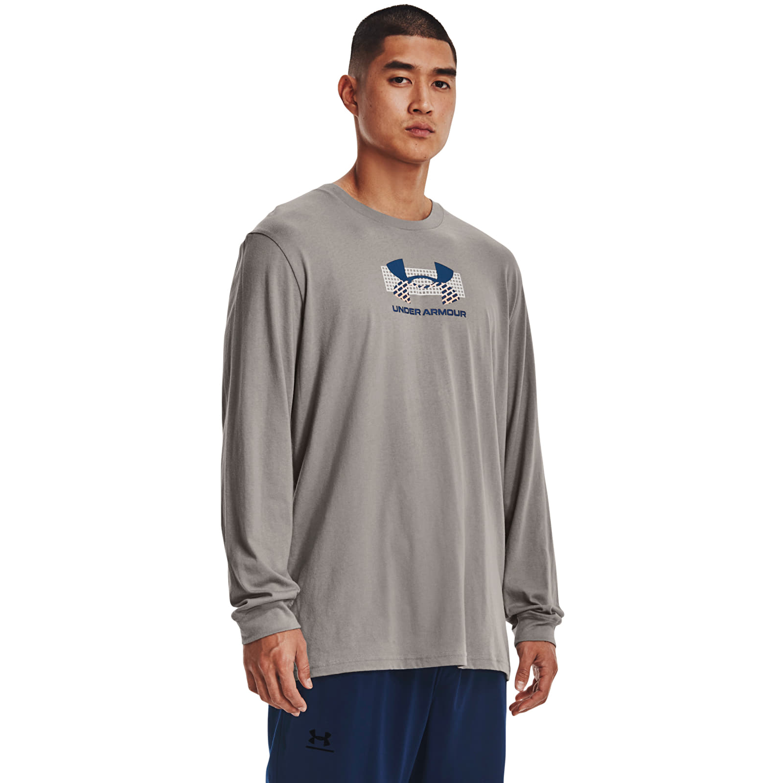 T-särgid Under Armour Grid Geometric Logo  Ls Pewter