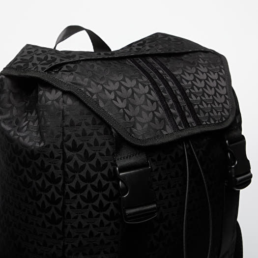 Men s Backpacks adidas Trefoil Monogram Jacquard Backpack Black Queens