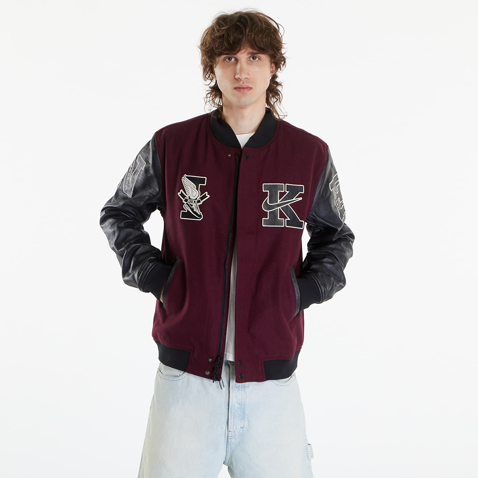 Herren-Bomber Nike Destroyer Jacket Night Maroon/ Black