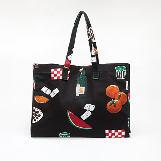 Geantă Carhartt WIP Canvas Graphic Beach Bag Isis Maria Dinner Print/ Black