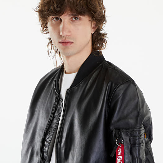 Jackets Alpha Industries MA 1 Leather LW II Black Queens