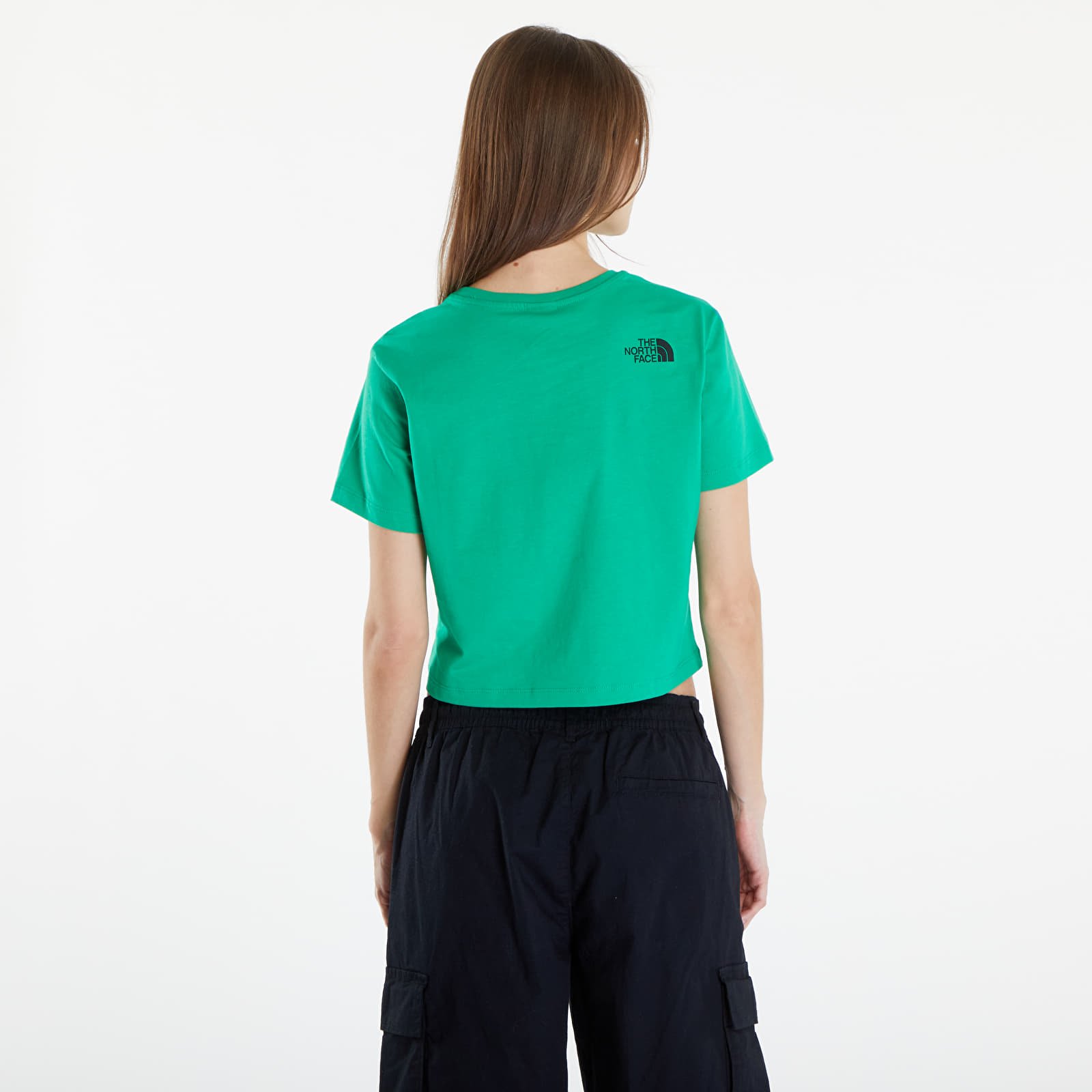 Majice The North Face S/S Cropped Fine Tee Optic Emerald