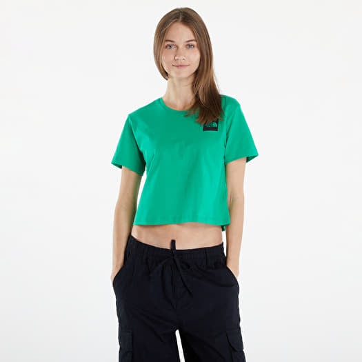 Μπλουζάκι The North Face S/S Cropped Fine Tee Optic Emerald