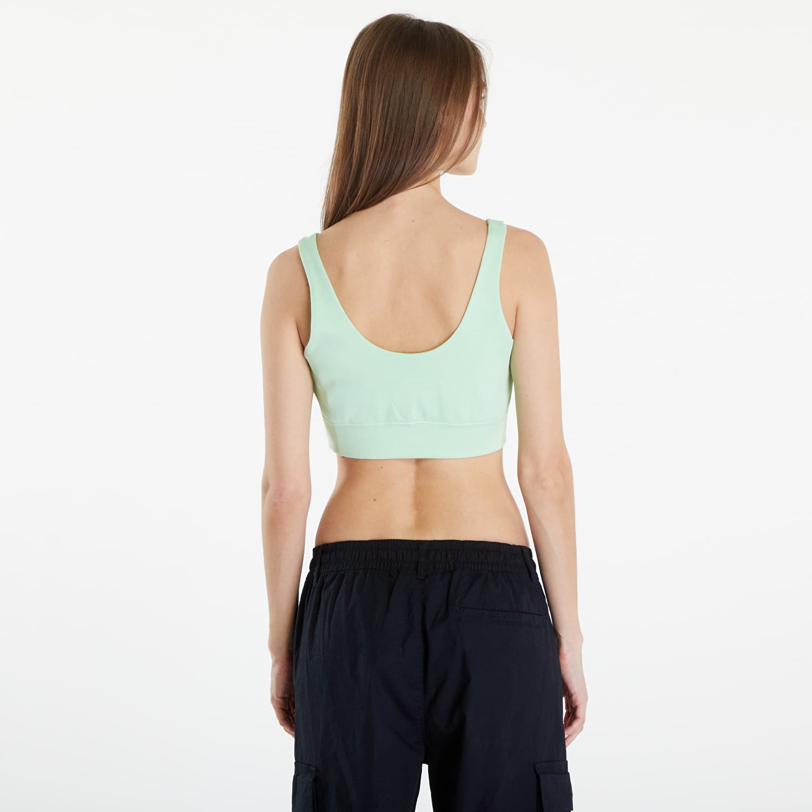 Camisetas de tirantes de mujer Nike Sportswear Chill Terry Women's Slim French Terry Cropped Tank Vapor Green/ Sail