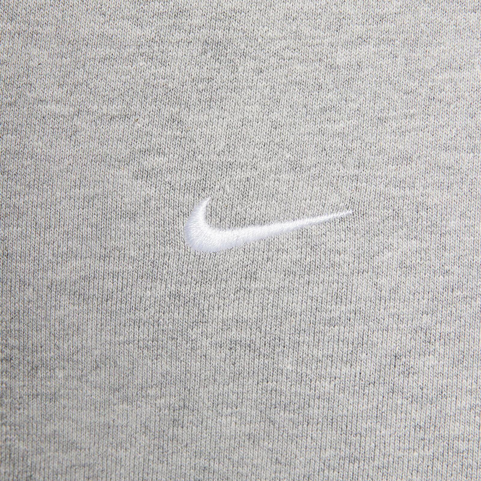 Sudaderas Nike Solo Swoosh Men's Fleece Pullover Hoodie Dk Grey Heather/ White