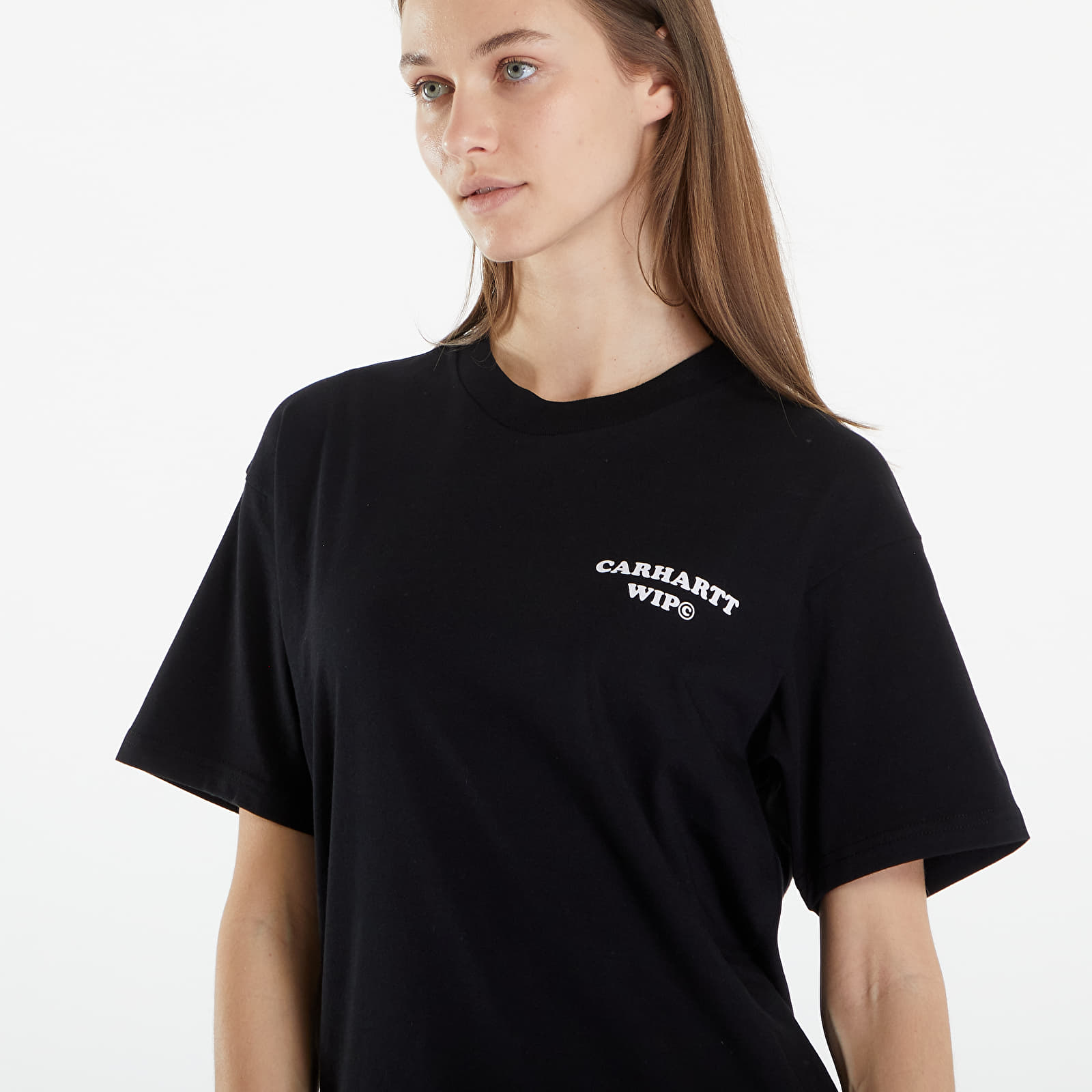 Men s T shirts Carhartt WIP Isis Maria Dinner Short Sleeve T Shirt UNISEX Black Queens