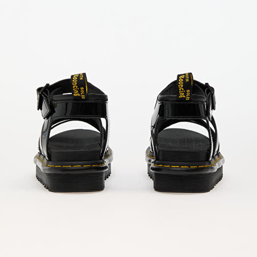Women s sneakers and shoes Dr. Martens Blaire 3 Strap Sandal Black Patent Lamper Queens