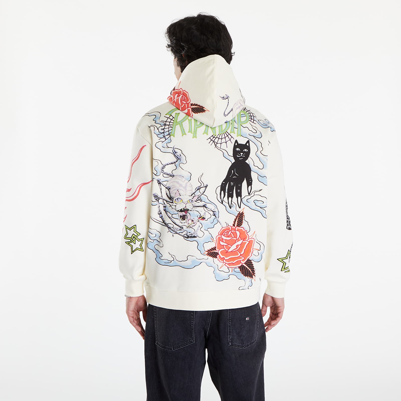 Herren-Sweatshirts RIPNDIP Travis Hoodie Off White