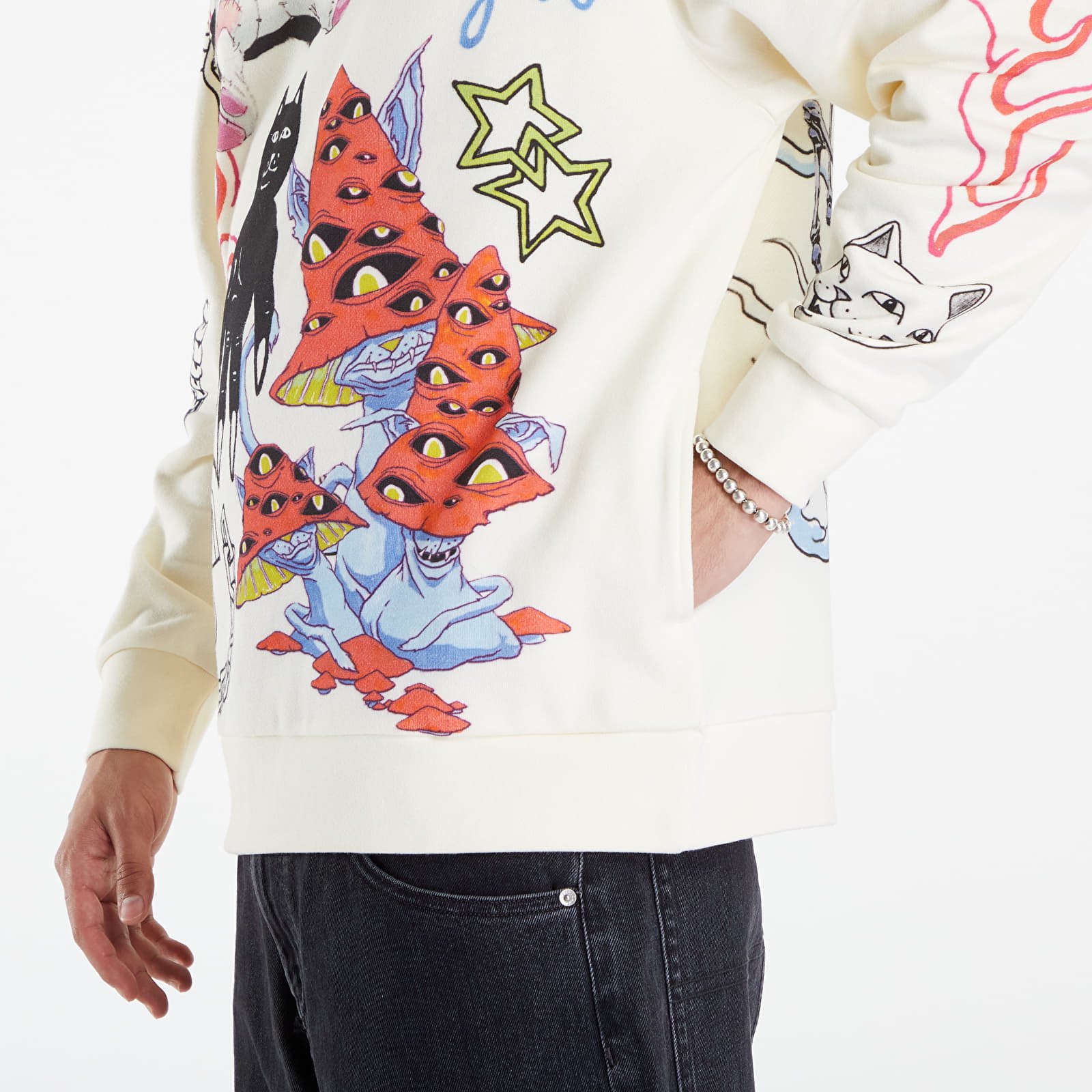 Herren-Sweatshirts RIPNDIP Travis Hoodie Off White