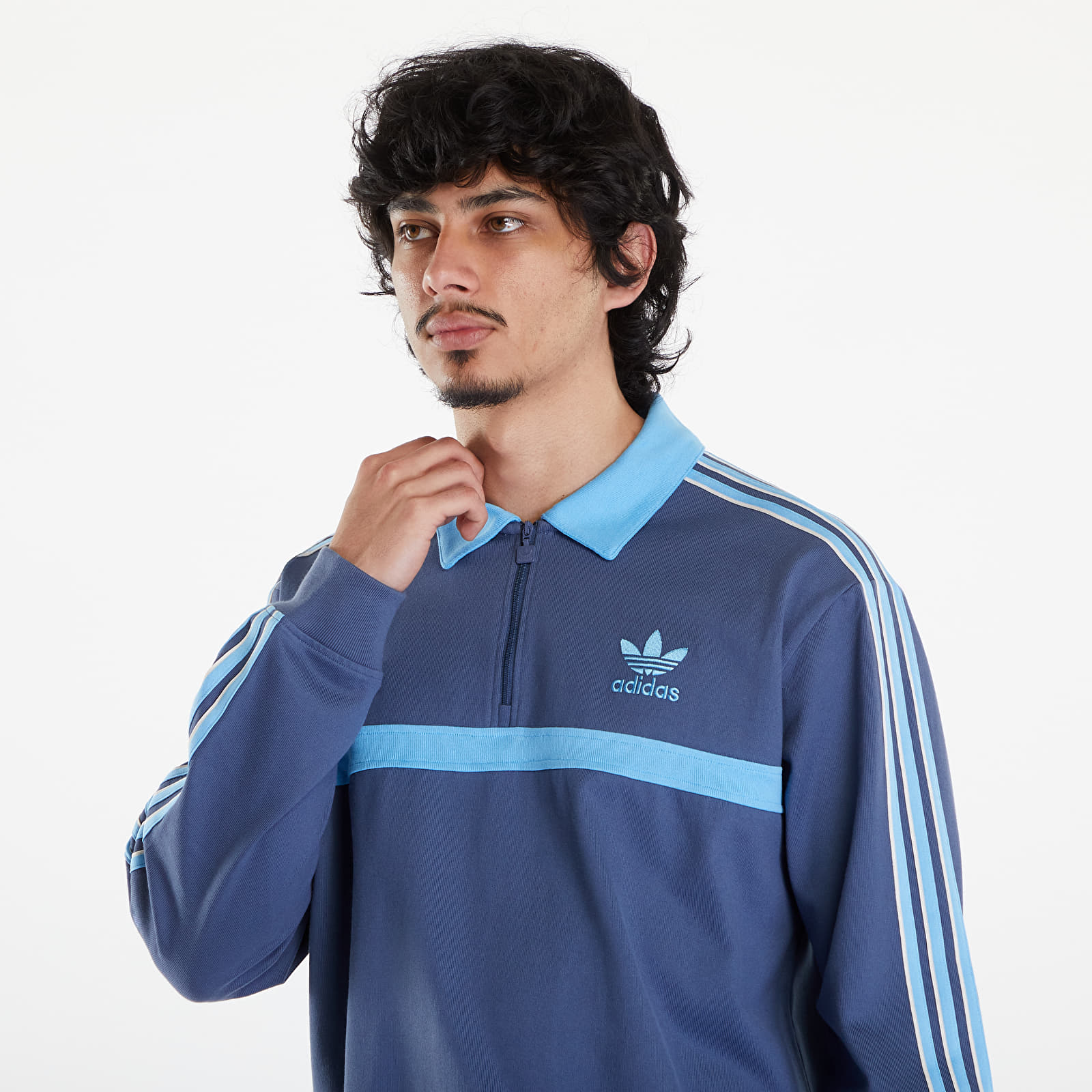 Men s sweatshirts adidas Collared Sweatshirt Preloved Ink Queens