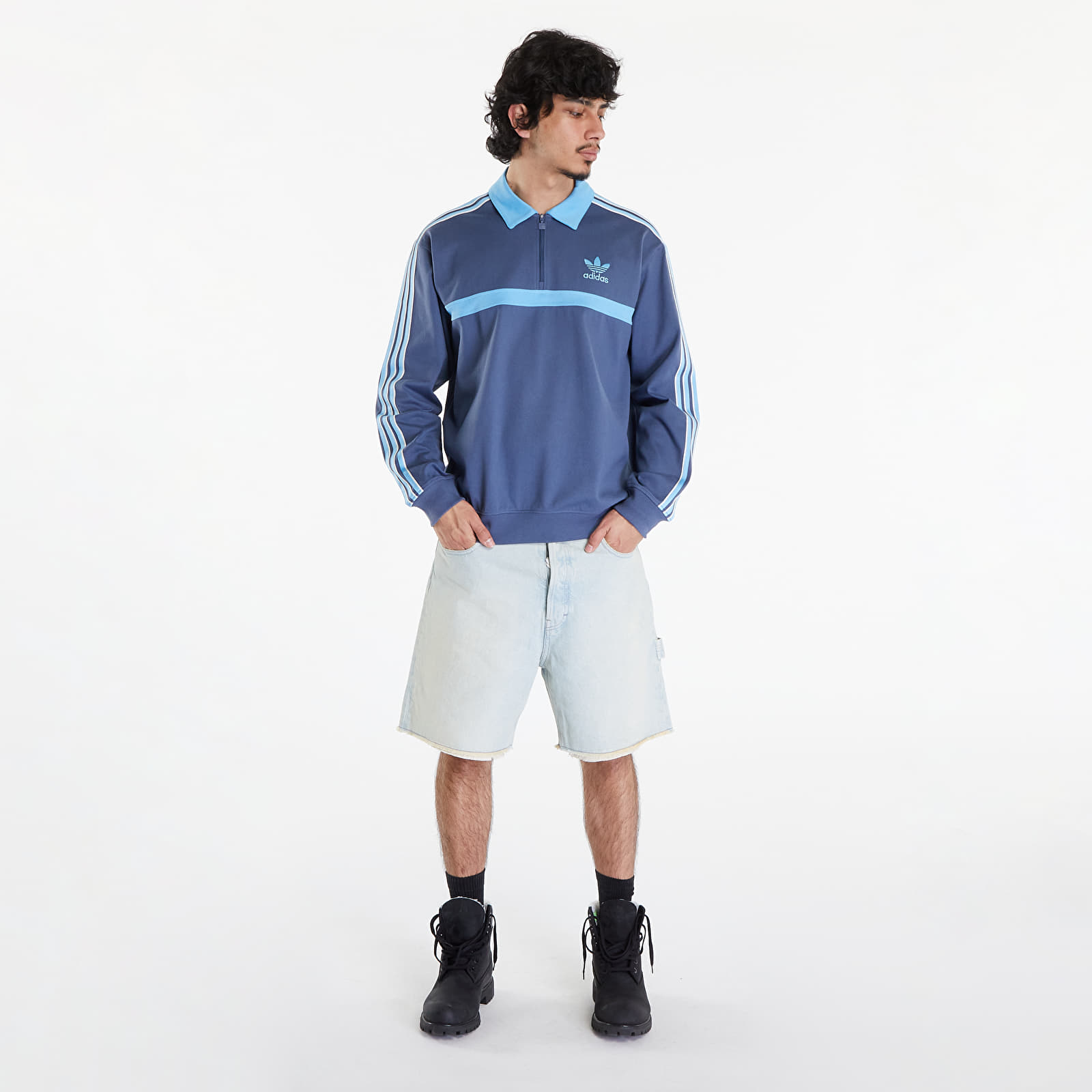 Men s sweatshirts adidas Collared Sweatshirt Preloved Ink Queens