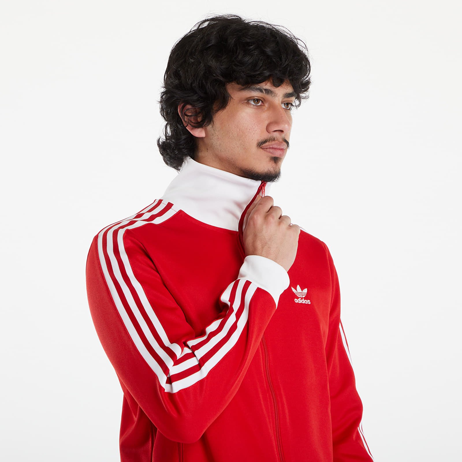 Sudaderas y jerséis para hombre adidas Adicolor Classics Beckenbauer Track Top Better Scarlet/ White