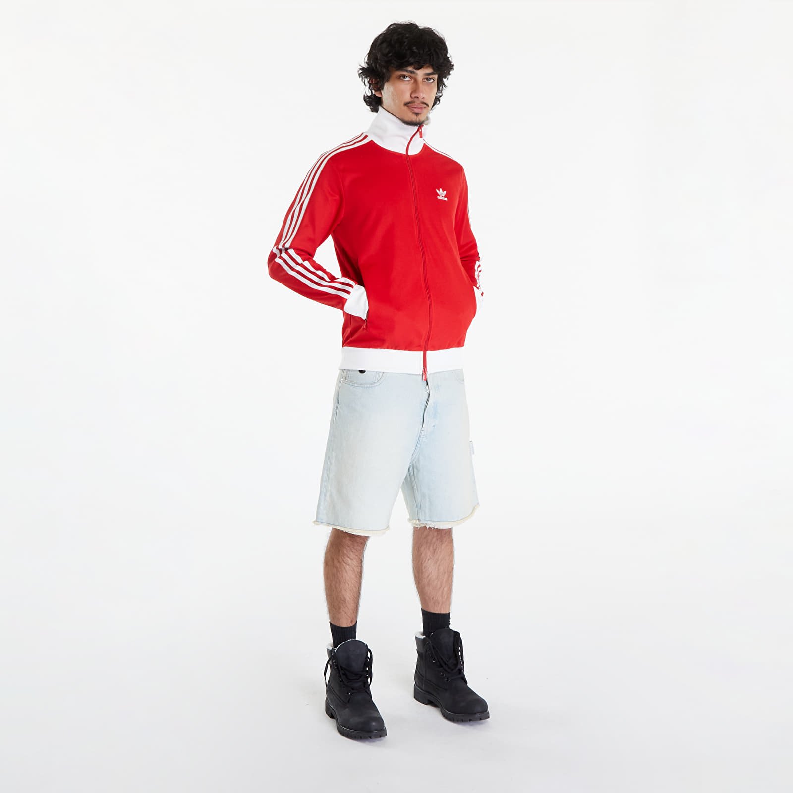 Sudaderas y jerséis para hombre adidas Adicolor Classics Beckenbauer Track Top Better Scarlet/ White
