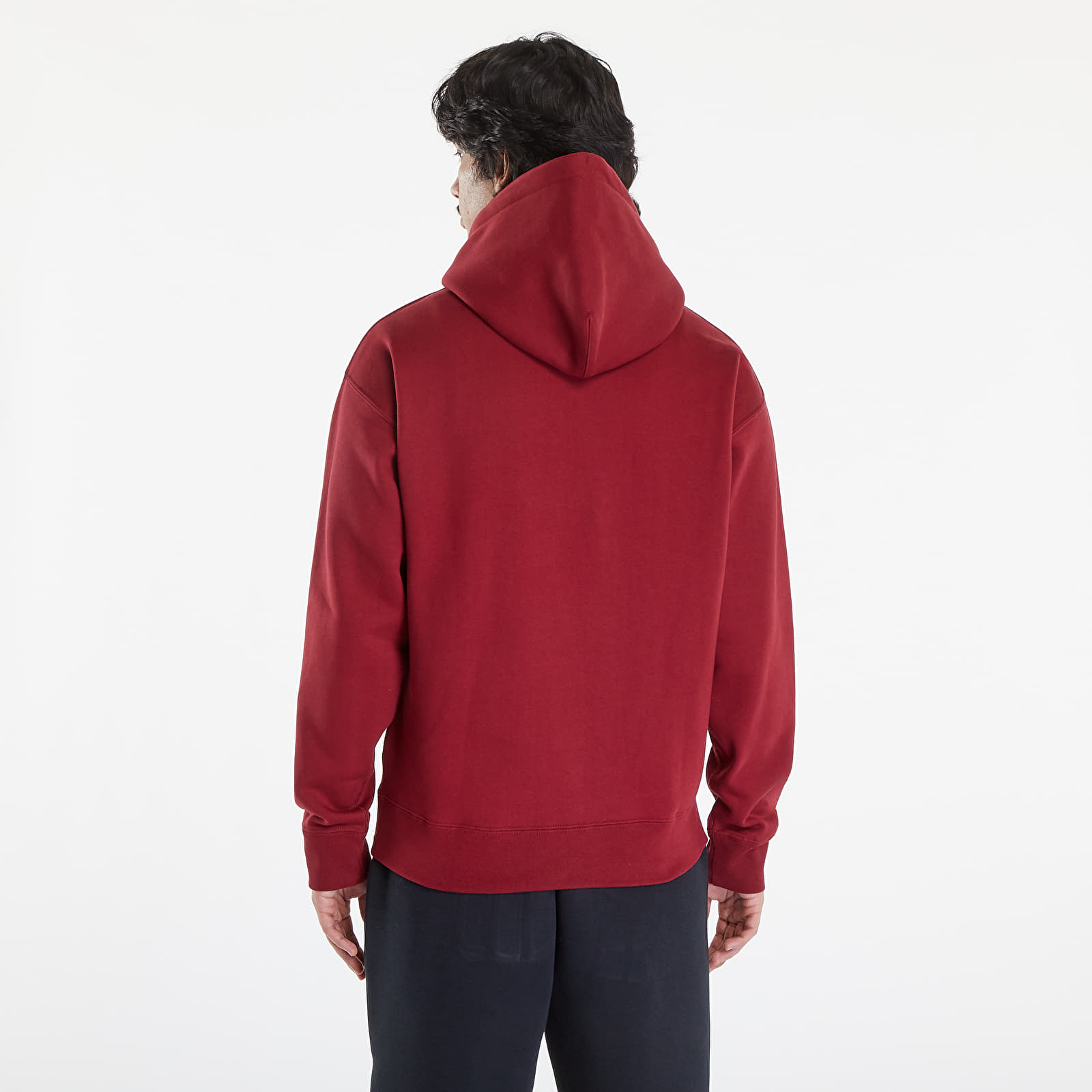 Men's sweatshirts Nike Solo Swoosh Men's Fleece Pullover Hoodie Team Red/ White