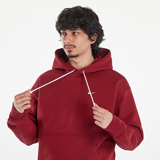 Nike red swoosh hoodie shop