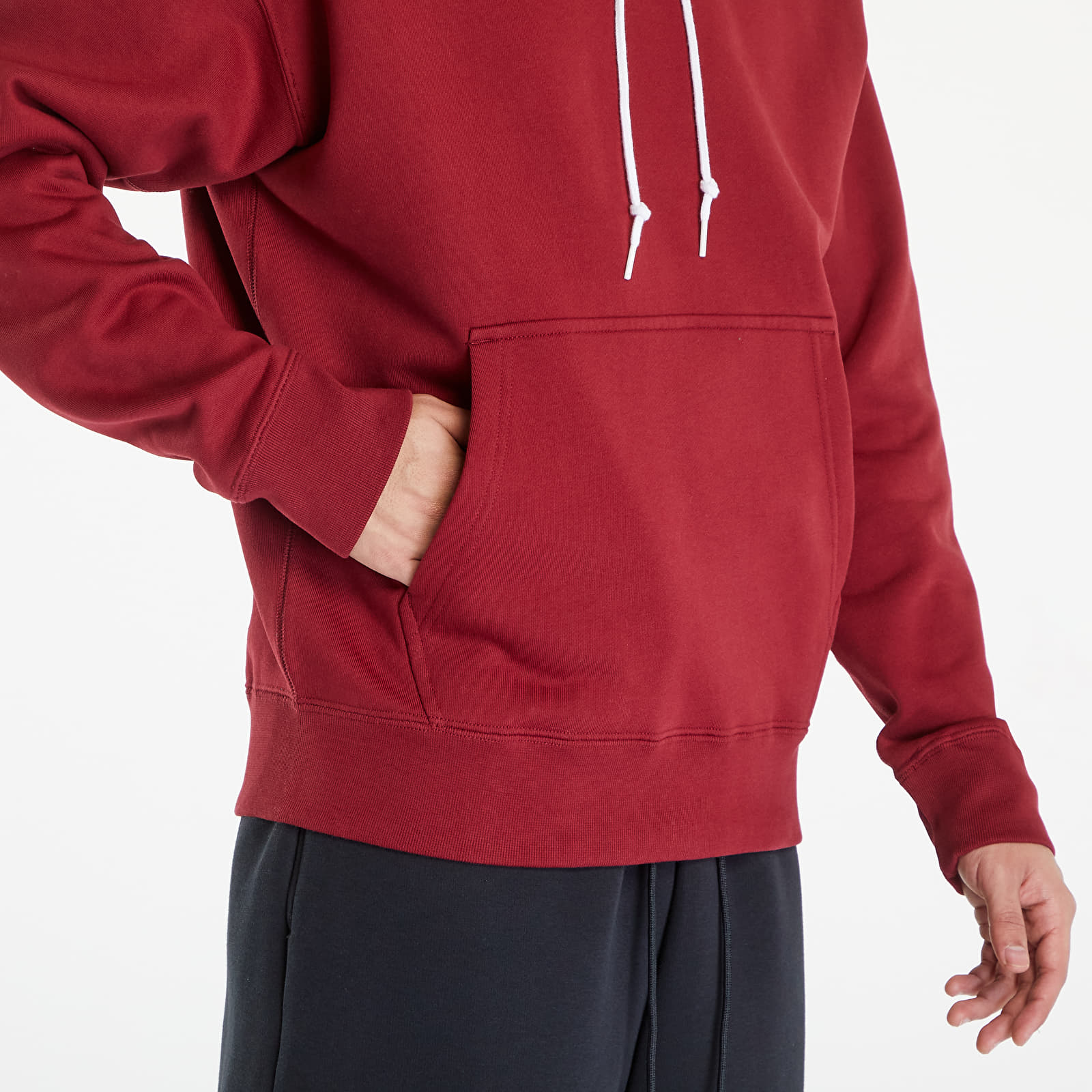 Men's sweatshirts Nike Solo Swoosh Men's Fleece Pullover Hoodie Team Red/ White