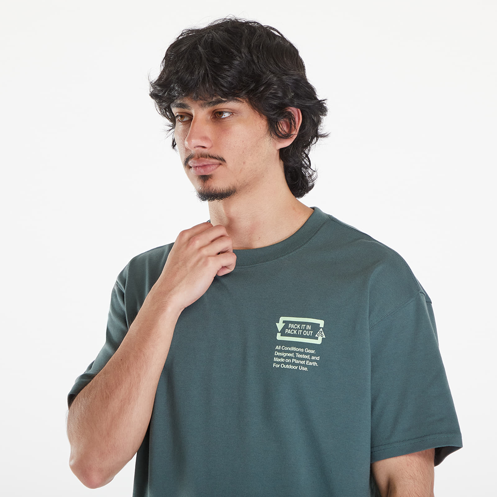 Nike acg t shirt green cheap
