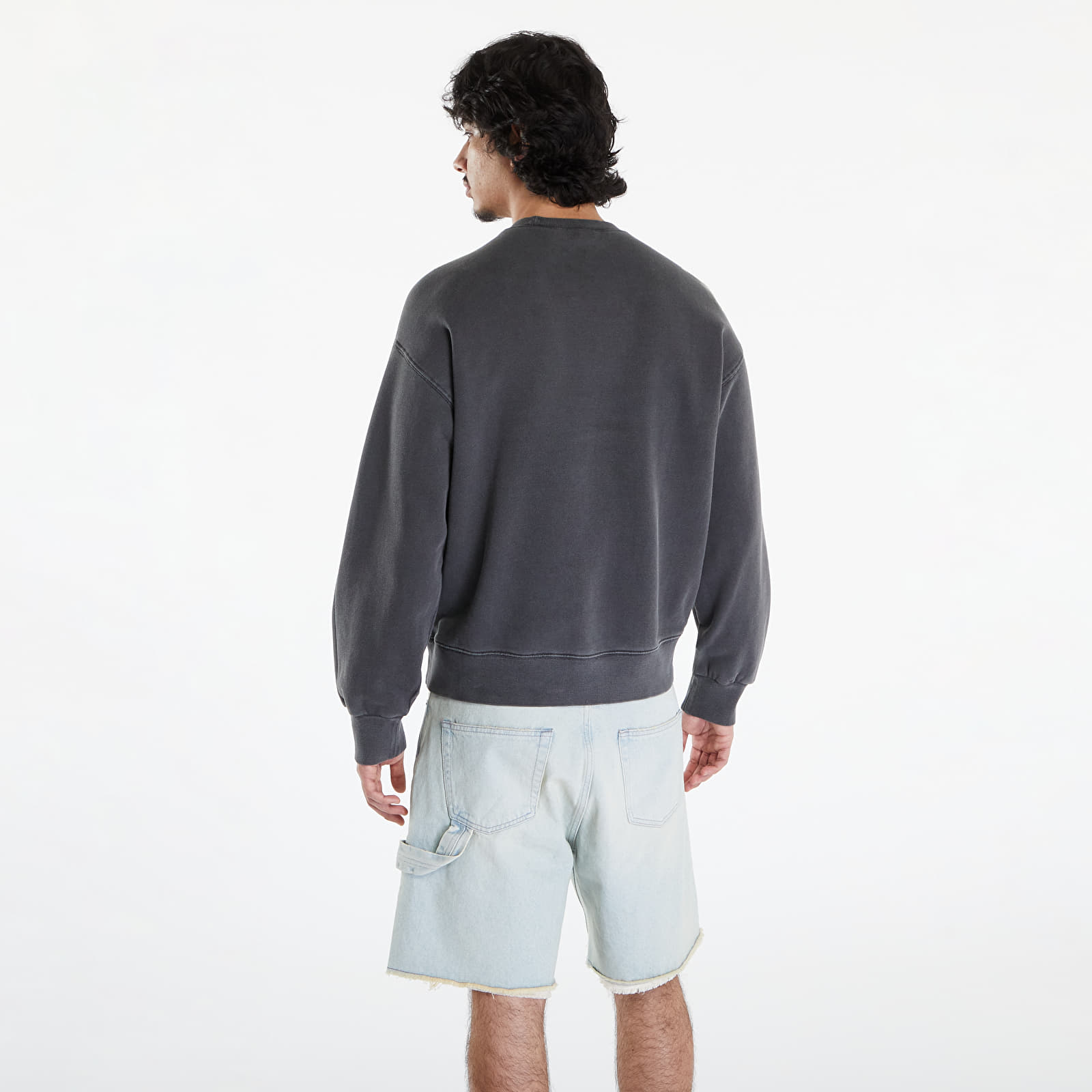 Sudaderas de hombre Carhartt WIP Nelson Sweatshirt UNISEX Charcoal Garment Dyed