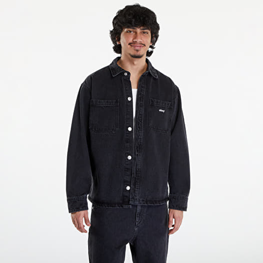 Jackets OBEY Winston Shirt Jacket Faded Black Queens