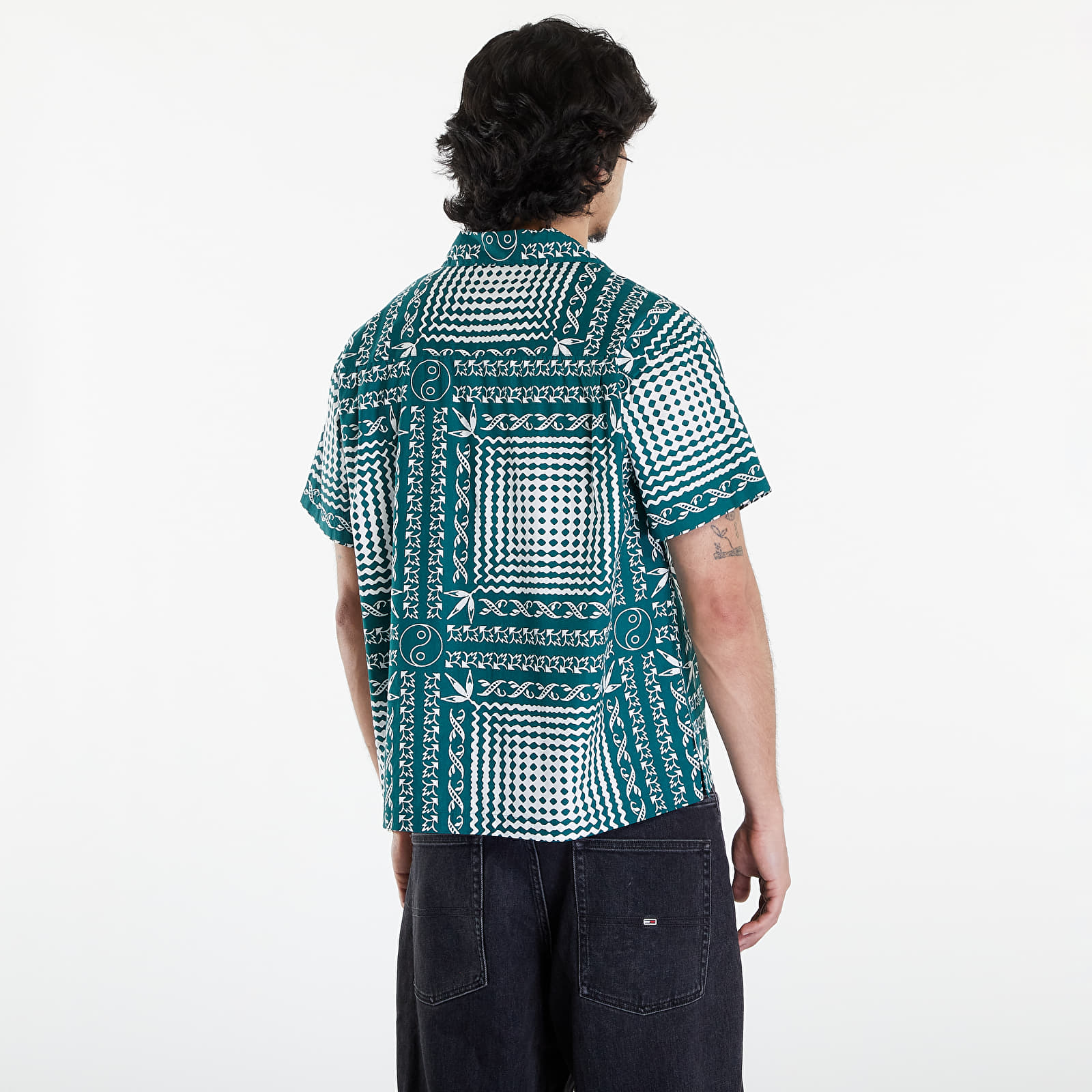 Košile OBEY Cortex Woven Shirt Aventurine Green/ Multi